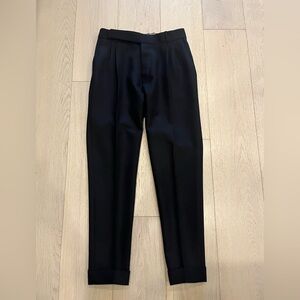 Berluti Wool Pleated Black Trousers